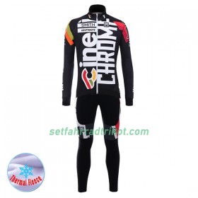 Radbekleidung Radtrikot Langarm + Lang Trägerhose 2017 Cinelli Chrome Winter Thermal Fleece N001
